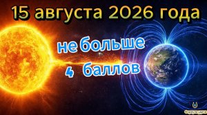 Магнитные бури на 15 августа 2026 года