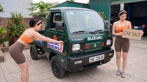 Девушка восстанавливает заброшенный грузовик Suzuki  до состояния нового