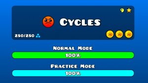 Прохождение Cycles-Geometry Dash|3 монеты (100%)