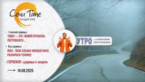 Утро с Сочи24: эфир от 14.08.2026