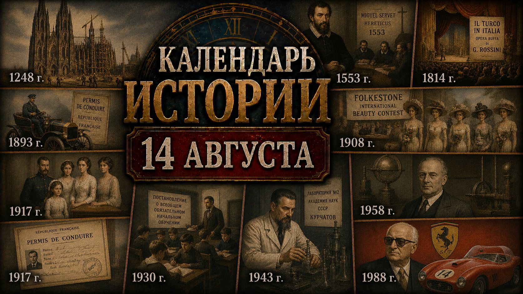 КАЛЕНДАРЬ ИСТОРИИ 14 АВГУСТА