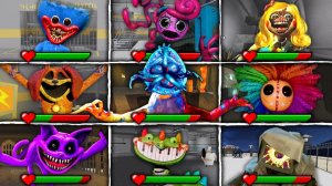 ВСЕ БОССЫ С ЗДОРОВЬЯМИ В ТЮРЬМЕ БАРРИ БЕГИТЕ!Poppy Playtime# главы 1,2,3,4, новый страшный Обби