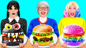 Кулинарный Челлендж# Уэнсдей Против Бабушки # Смешные Ситуации с Едой от Fun Challenge