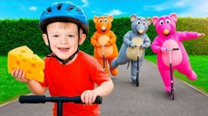 Дети убегают от забавных гигантских крыс! Приключенческие истории. | Kids show