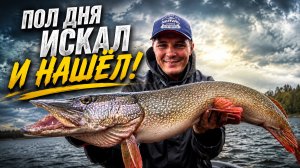 Пол дня искал и НАШЁЛ! Поиски крупной щуки на реке.