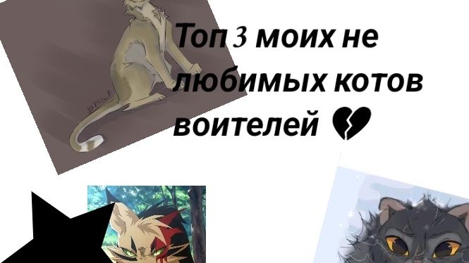 Топ 3 моих не любимых котов воителей:⟨