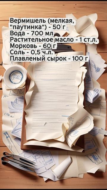 Сырный суп с жареной вермишелью