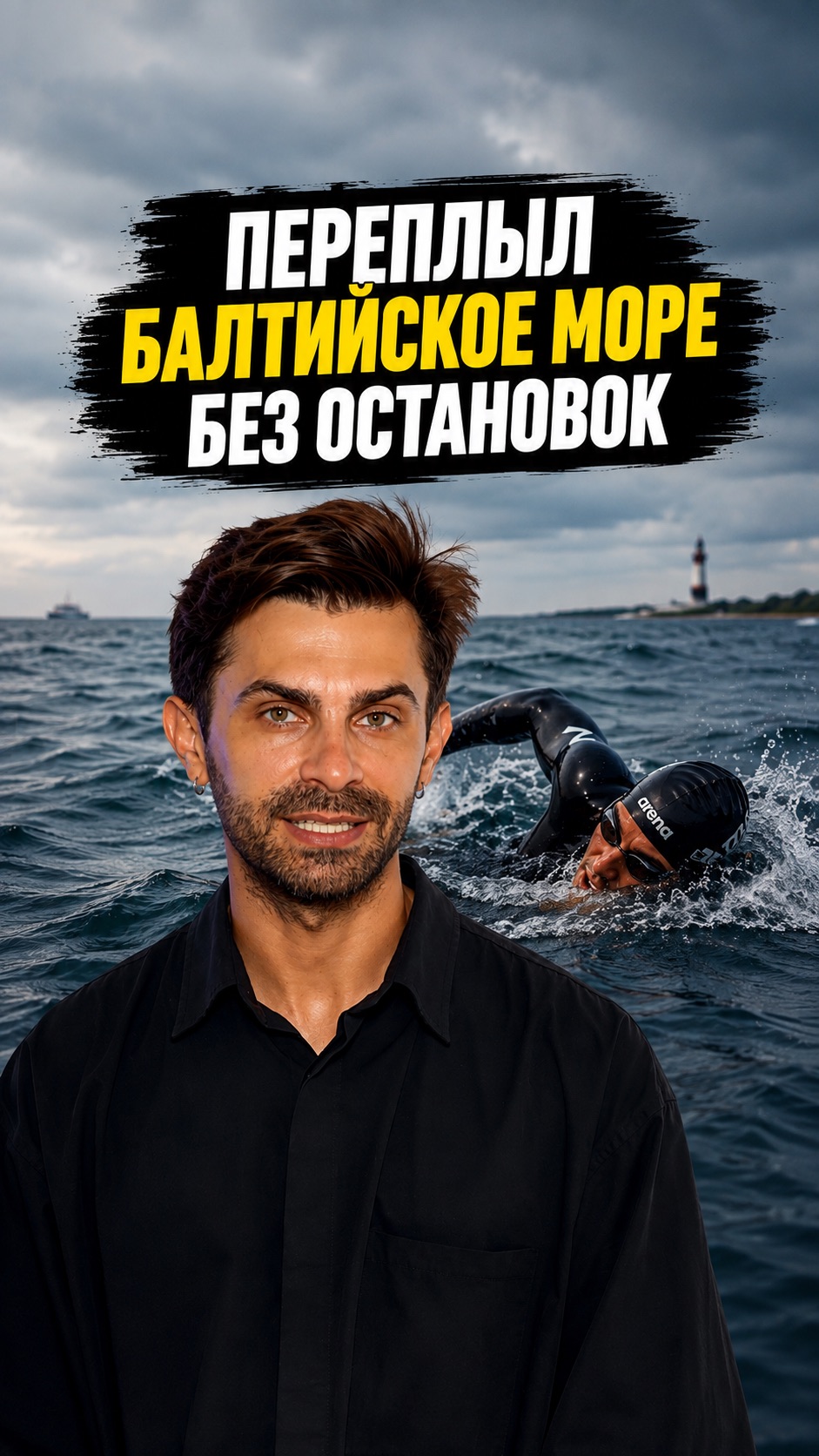 ⏬ Пловец пересёк Балтийское море за два дня без остановки | ХОРОШИЕ НОВОСТИ