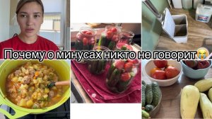 Новой шваброй пробила плинтус😤 готовим на кухне/ собрала урожай и закатала баночки