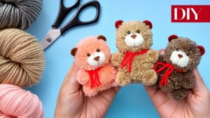 Легко создать мягкого и уютного Медвежонка из ниток. 🧸