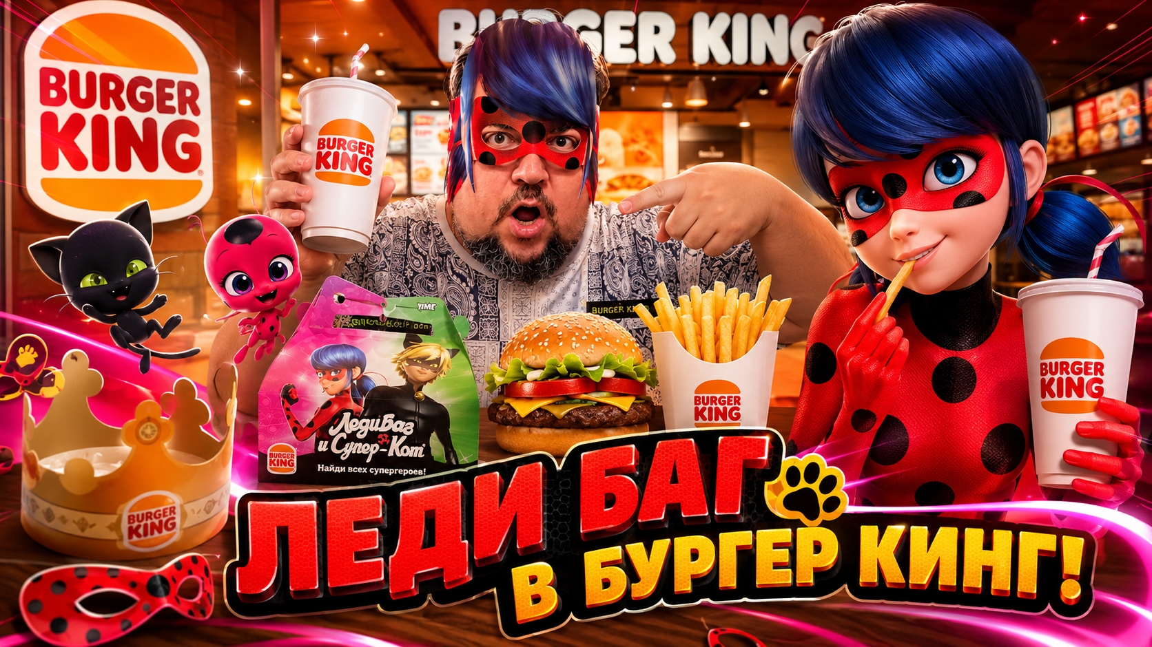 Леди Баг и Супер Кот в Бургер Кинг
