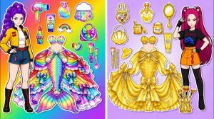 K-Pop Охотники на Демонов: Руми и Мира — Радуга против Золотой Русалки из Huntrix! Битва!