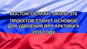 |Н. РФ| Востокгосплан: около 270 проектов станут основой для удвоения ВРП Арктики к 2035 году