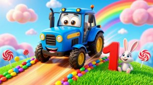 🚜СИНИЙ ТРАКТОР: ДАВАЙ ПОСЧИТАЕМ! УЧИМ СЧЁТ ОТ 1 ДО 10!🔢ОБУЧАЮЩЕЕ ВИДЕО ДЛЯ МАЛЫШЕЙ!