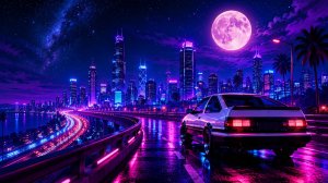 Neon Highway Dreams — 1 Hour of Future Funk, Synthwave & City Pop Night Drive