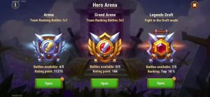 Бои новичка на арене Hero Wars Alliance