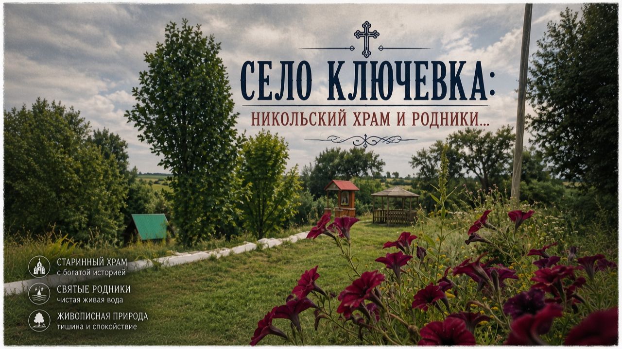 Село Ключевка: Никольский храм и родники...
