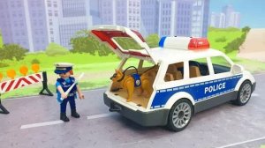 Мультики про машинки для детей с игрушками Плеймобил - Погоня за наградой.