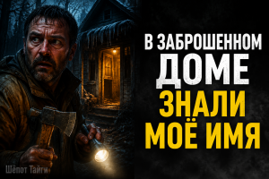 Свет в заброшенной избе среди мёртвой тайги