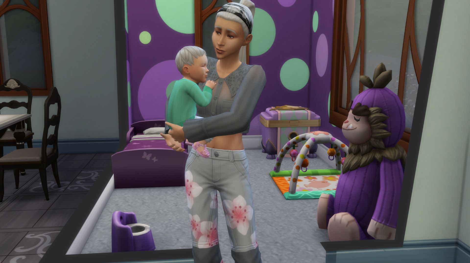 Not So Berry.  The Sims 4. Серый. №10. Муж поднялся до 4 уровня магии.