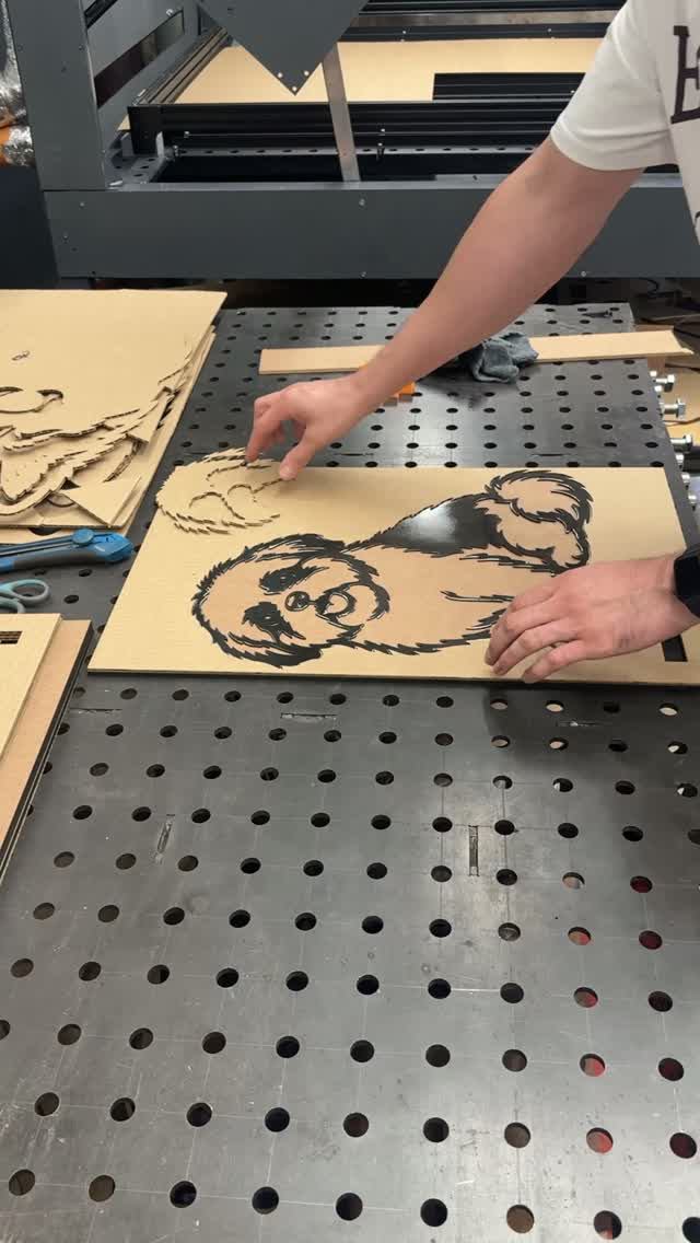 Портрет Райли из металла  🐾  #056workshop #мастерская056 #чпу #плазменная_резка #metalart