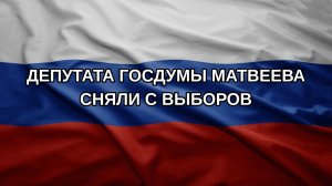 Депутата Госдумы Матвеева сняли с выборов