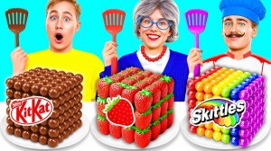 Кулинарный Челлендж# Я против Бабушки # Забавные Трюки с Едой