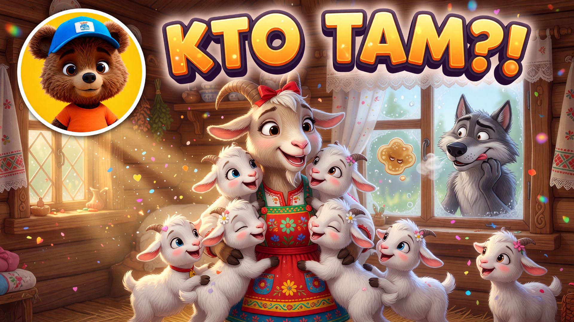 ВОЛК И СЕМЕРО КОЗЛЯТ 🐐 Сказка-песенка Мишани