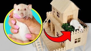 Как Сделать Домик для Крысы из Палочек от Мороженого