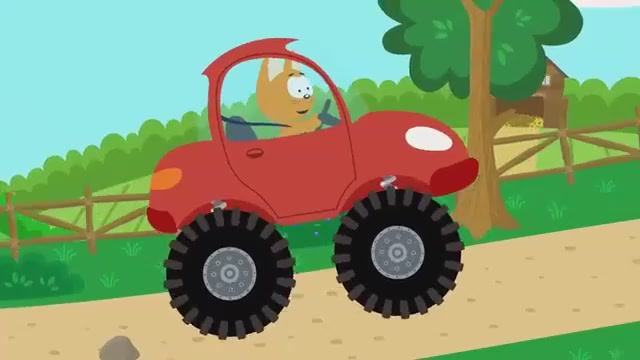 🏎️ Супер котик на машине — Детские песенки для малышей 🐱🎶
