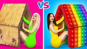 ИДЕИ САМЫХ БОГАТЫХ VS БЕДНЫХ ИГРУШЕК-АНТИСТРЕСС! Как сбежать из школы и стать популярным