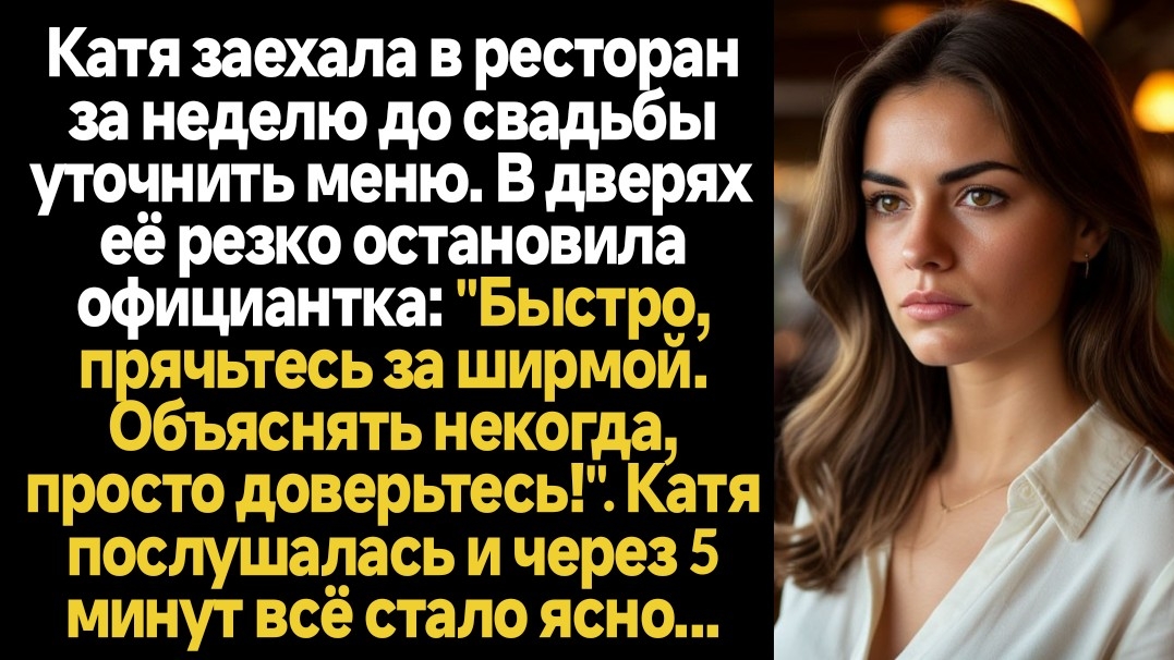 Истории из жизни/Невеста заехала в ресторан за неделю до свадьбы уточнить меню/Аудиорассказы жизненн