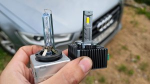 Светодиодные LED лампы D3S 4300k Bullvision в Audi A6 C7 вместо ксенона