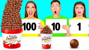 100 Слоев Еды Челлендж # Забавные Кухонные Лайфхаки от Fun Challenge