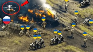 Российский FPV-дрон наносит удар по украинским мотоциклетным подразделениям