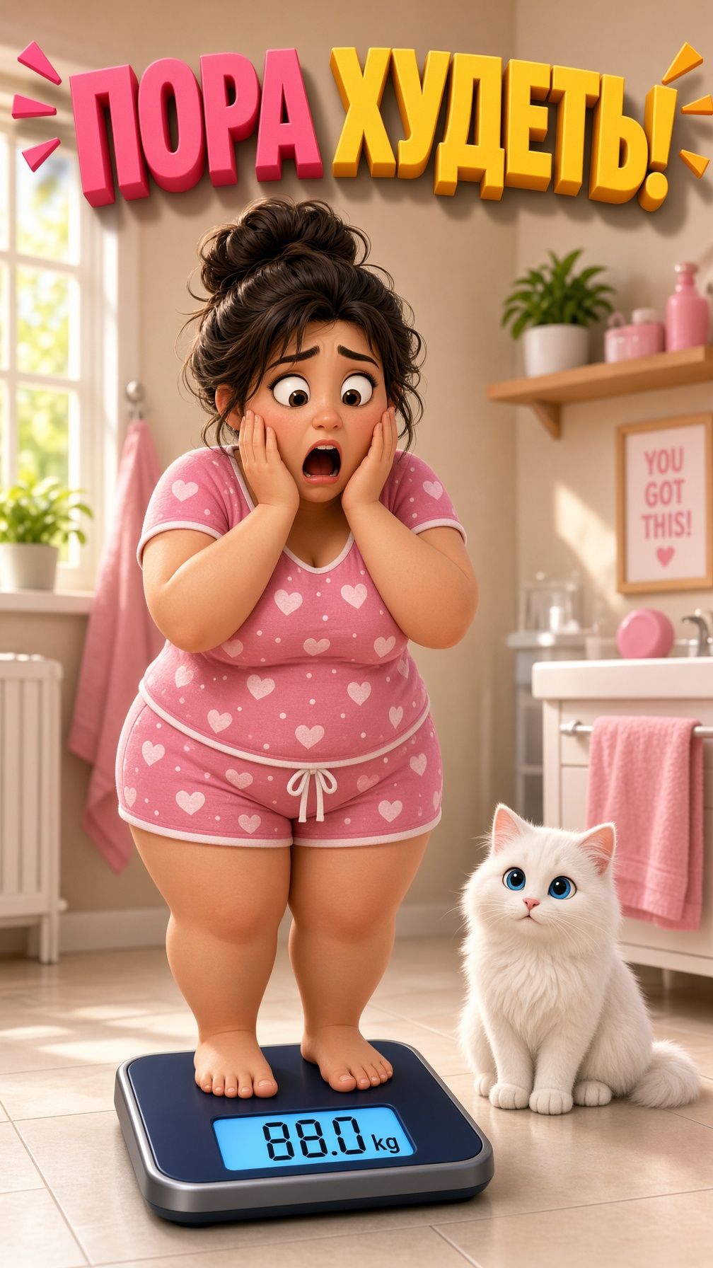 Когда решила похудеть за отпуск 😭🐱 | Серия 1 #shorts #мультик