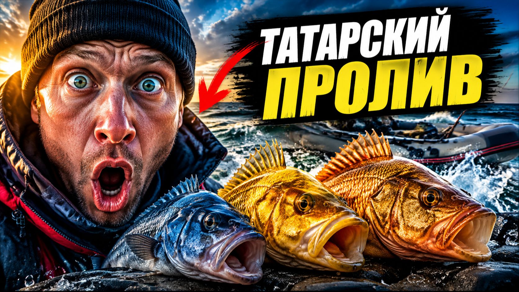 Татарский пролив взорвался! Такие окуни попались впервые 😱
