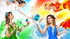 Четыре Стихии в Ловушке! Девушка — огонь, вода, воздух и земля