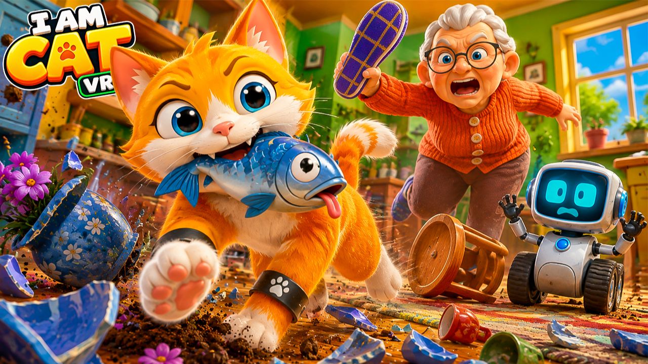 КОТ И БАБКА! ЦЕЛЫЙ ЧАС БЕЗУМНЫХ ПРИКЛЮЧЕНИЙ | I Am Cat VR