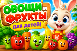Овощи и фрукты для детей — развивающий мультфильм для самых маленьких