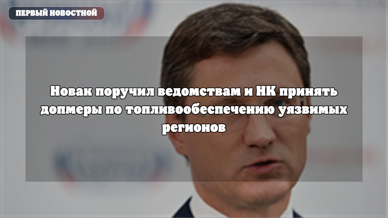 Новак поручил принять допмеры по топливообеспечению уязвимых регионов