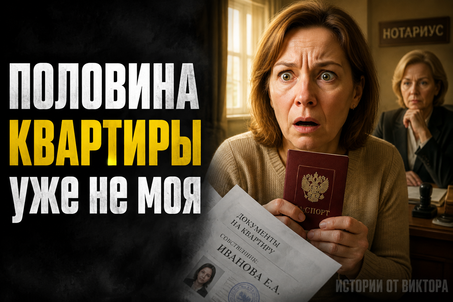 Нотариус сказала, что половина квартиры уже не моя