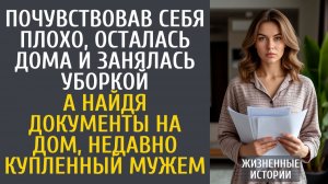 Истории из жизни Почувствовав себя плохо, осталась дома и занялась уборкой… А найдя документы на дом