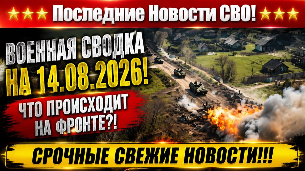 СВО на Украине - Сводка СВО на 14 Августа и Карта боевых действий сегодня 14.08.2026