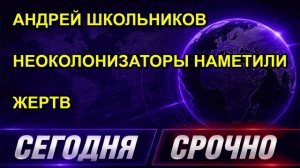 АНДРЕЙ ШКОЛЬНИКОВ НЕОКОЛОНИЗАТОРЫ НАМЕТИЛИ ЖЕРТВ