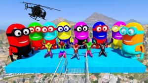 Мультик GTA 5_ Человек-паук против злого Миньона — Эпичные падения и приколы #69
