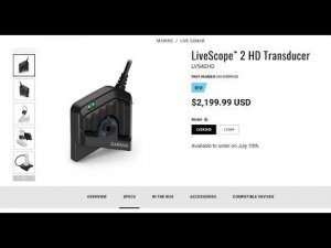 Новые датчики Garmin LiveScope™ 2 HD Старт продаж