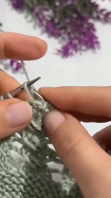 Круглая кокетка спицами