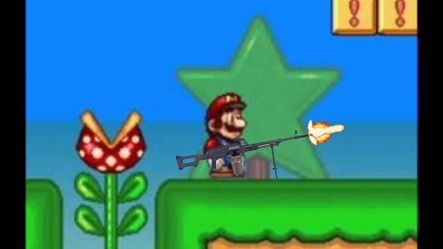 Super Mario Remix Machine Gun Shoot