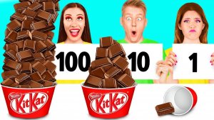 100 Слоев Еды Челлендж # Смешные Моменты от Fun Challenge